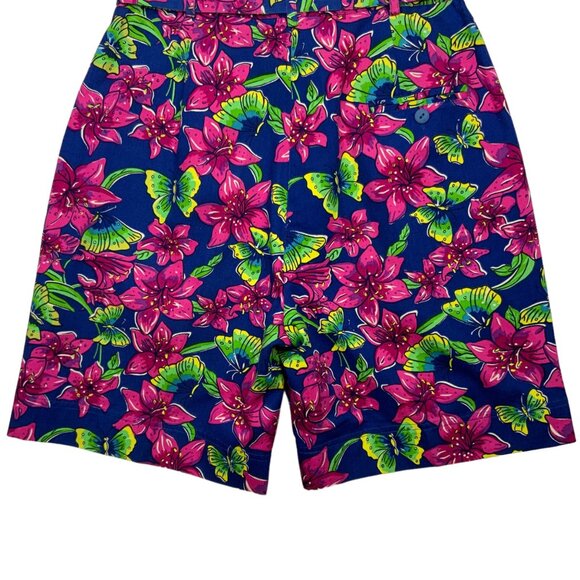 Lilly Pulitzer Vintage Floral Shorts 10 High Waist - Picture 10 of 12